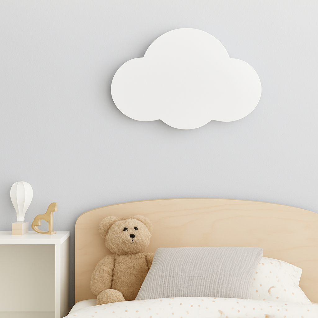 Дитяче настінне бра, біла хмарка в дитячу кімнату H-27 cm L-38 cm G9 White Cloud 250640-100005305