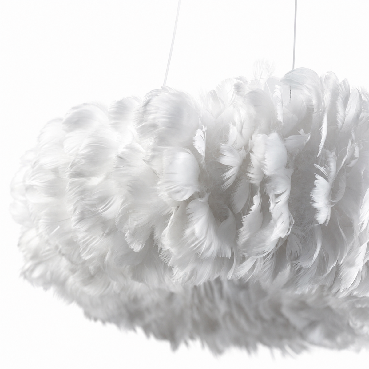 Підвісні люстри білі D-40/50/60/70/80 cm E27 White Feather 260818-100008667