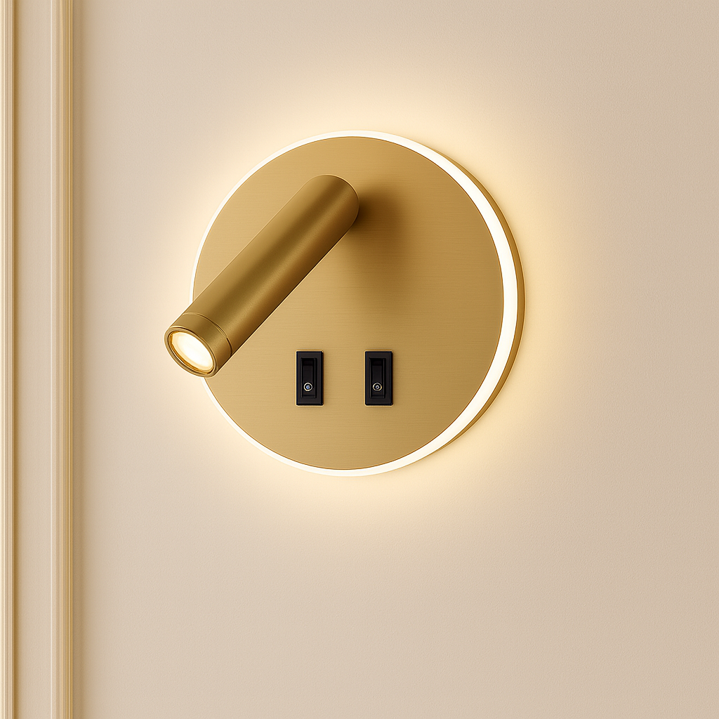 Настінний світильник золотий D-14.5 cm Led 8W 4000K Gold Circle 251036-100006478