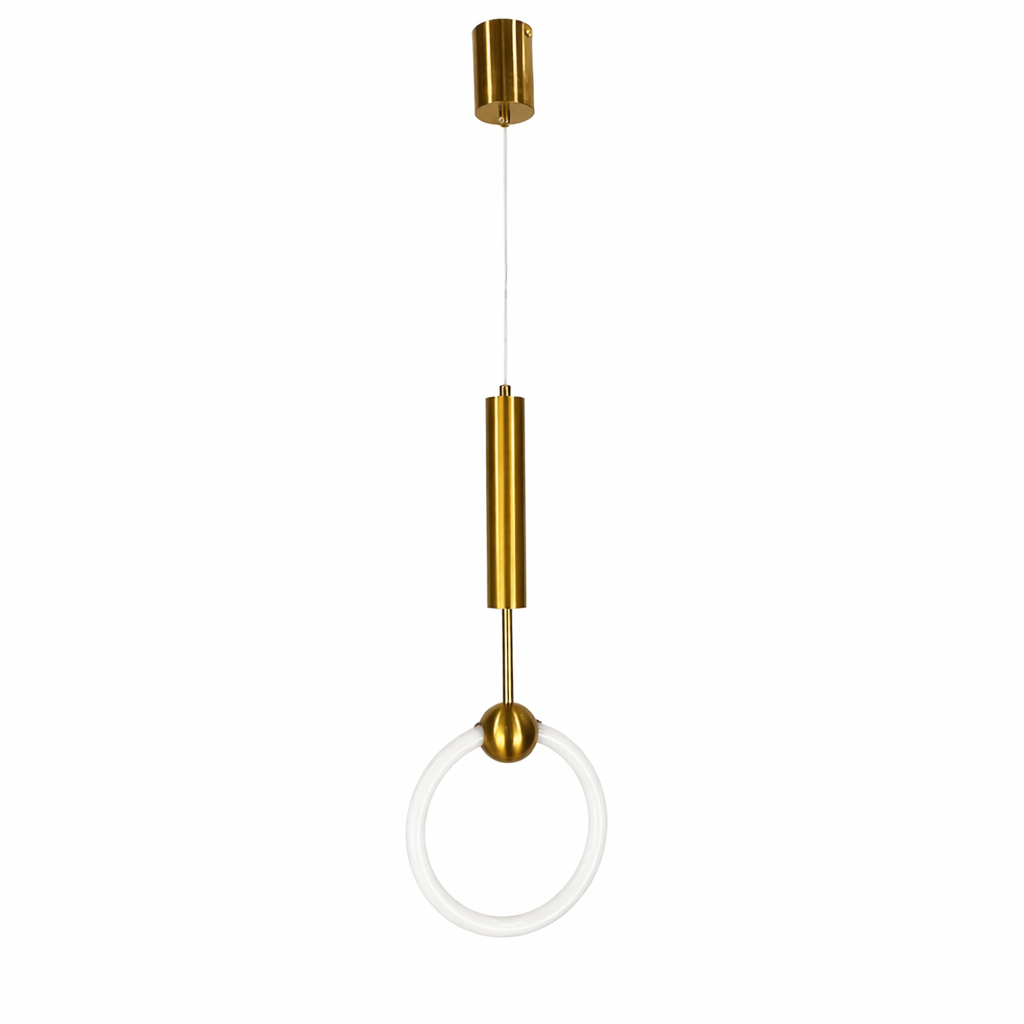 Світильник підвісний золотий D-20 cm Gold brass Glowing Ring broom 241018-100003817
