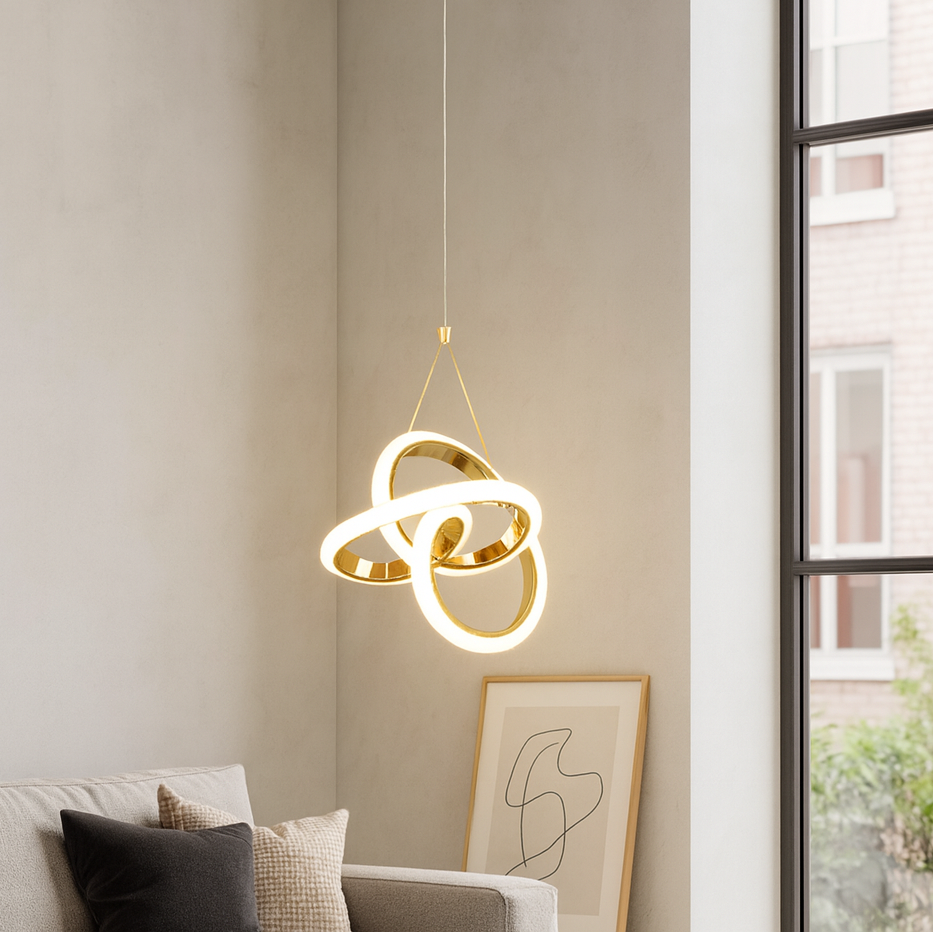 Підвісний світильник золотий D-25.5 cm Led 38W Gold Crystal 251035-100006405