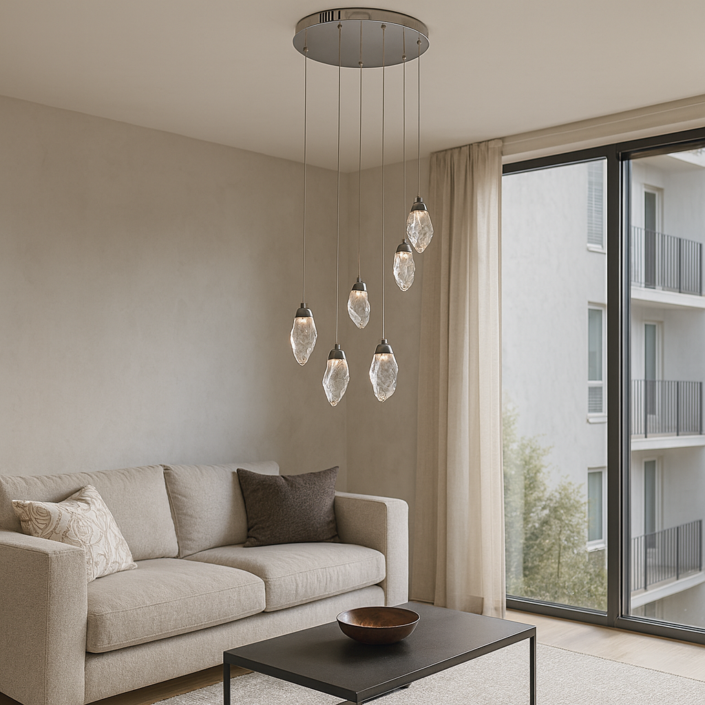 Каскадна люстра хромова D-40 cm Led 4000K Chrome Crystal 251035-100006410