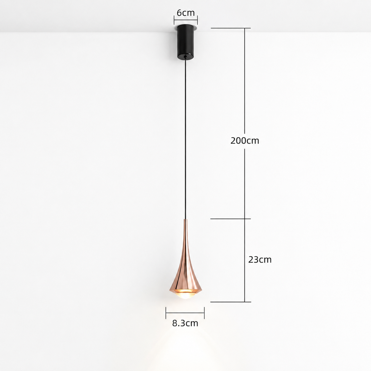 Підвісний світильник золотий D-8.3 cm Led 7W Gold Drop 260758-100008435