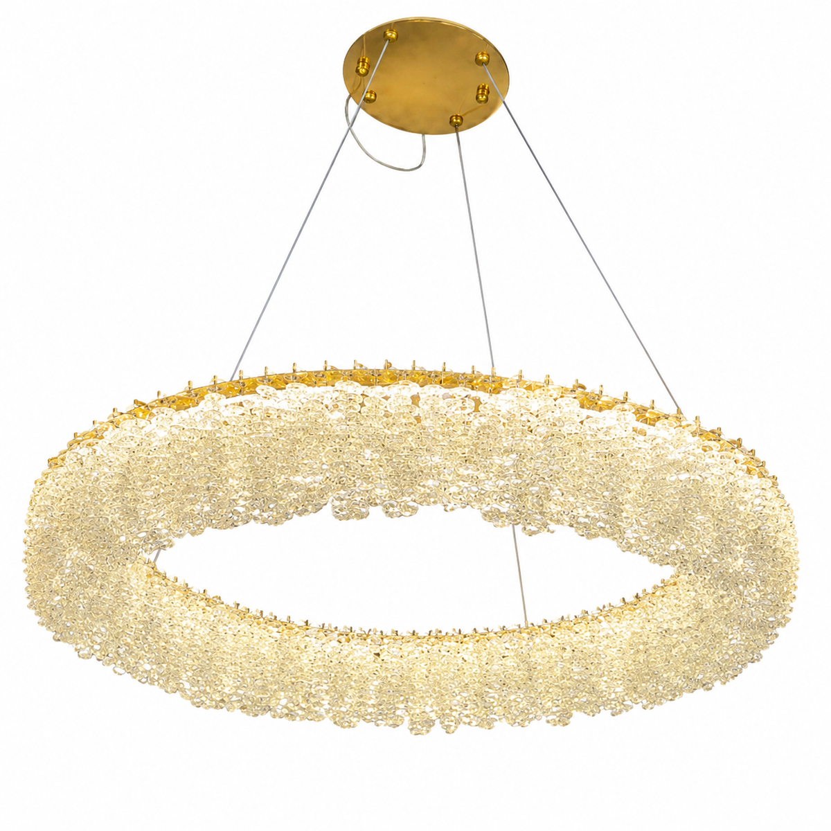 Підвісні люстри золоті D-50 cm / D-60 cm Led Gold Crystal 260688-100008161