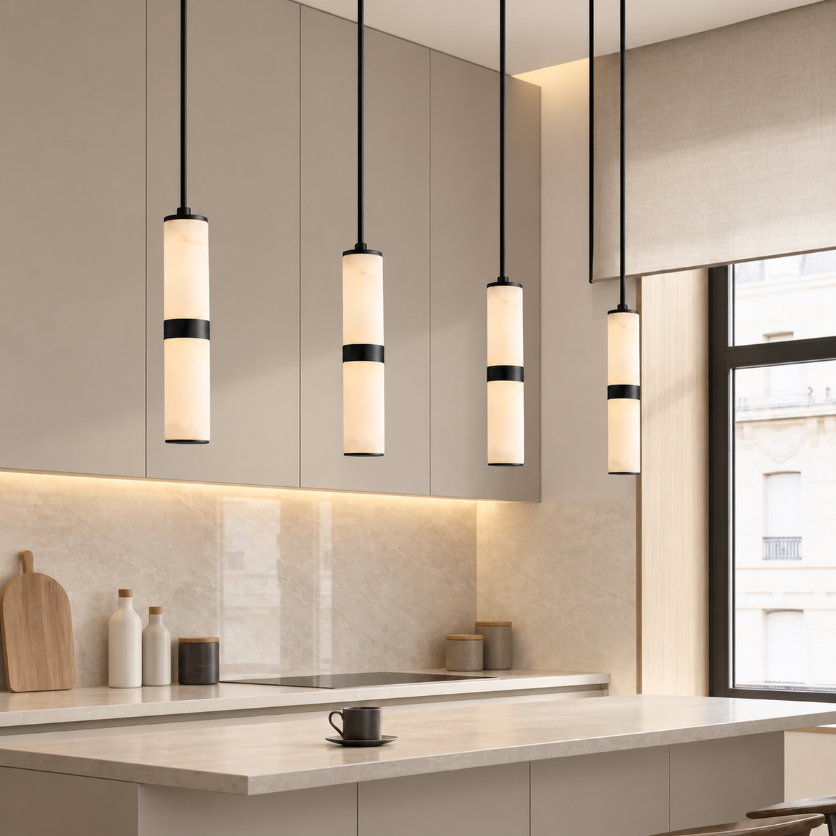 Підвісний світильник чорний D-6.5 cm Led 7W 4000K Black Marble 260918-100008956