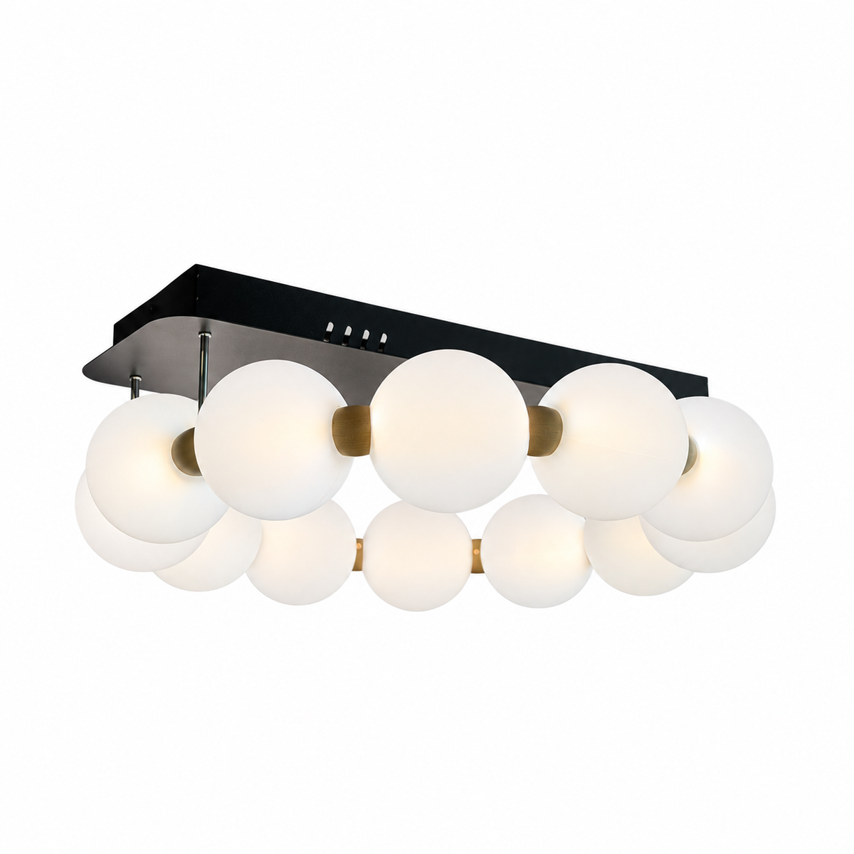 Стельові люстри D-45 cm / D-53 cm / D-61 cm Led 3000K-6000K Black+White+Wood Pearl 260918-100008961