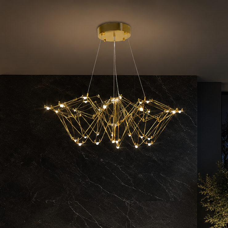 Люстра Rain L-80cm LED 16W Gold 250518-100004871