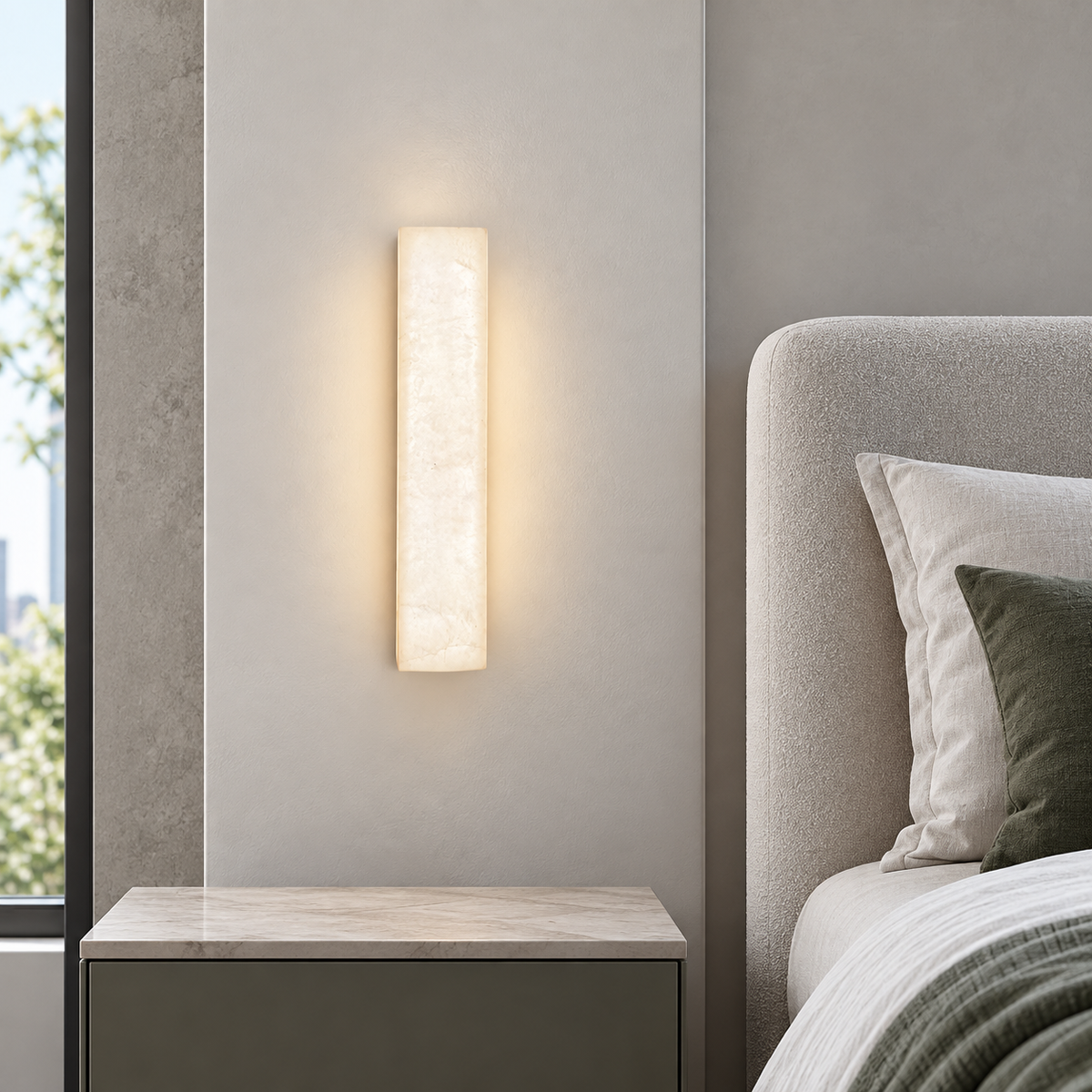 Настінний світильник золотий з мармуру H-40 cm Led 12W 4000K Gold Marble 260918-100008989