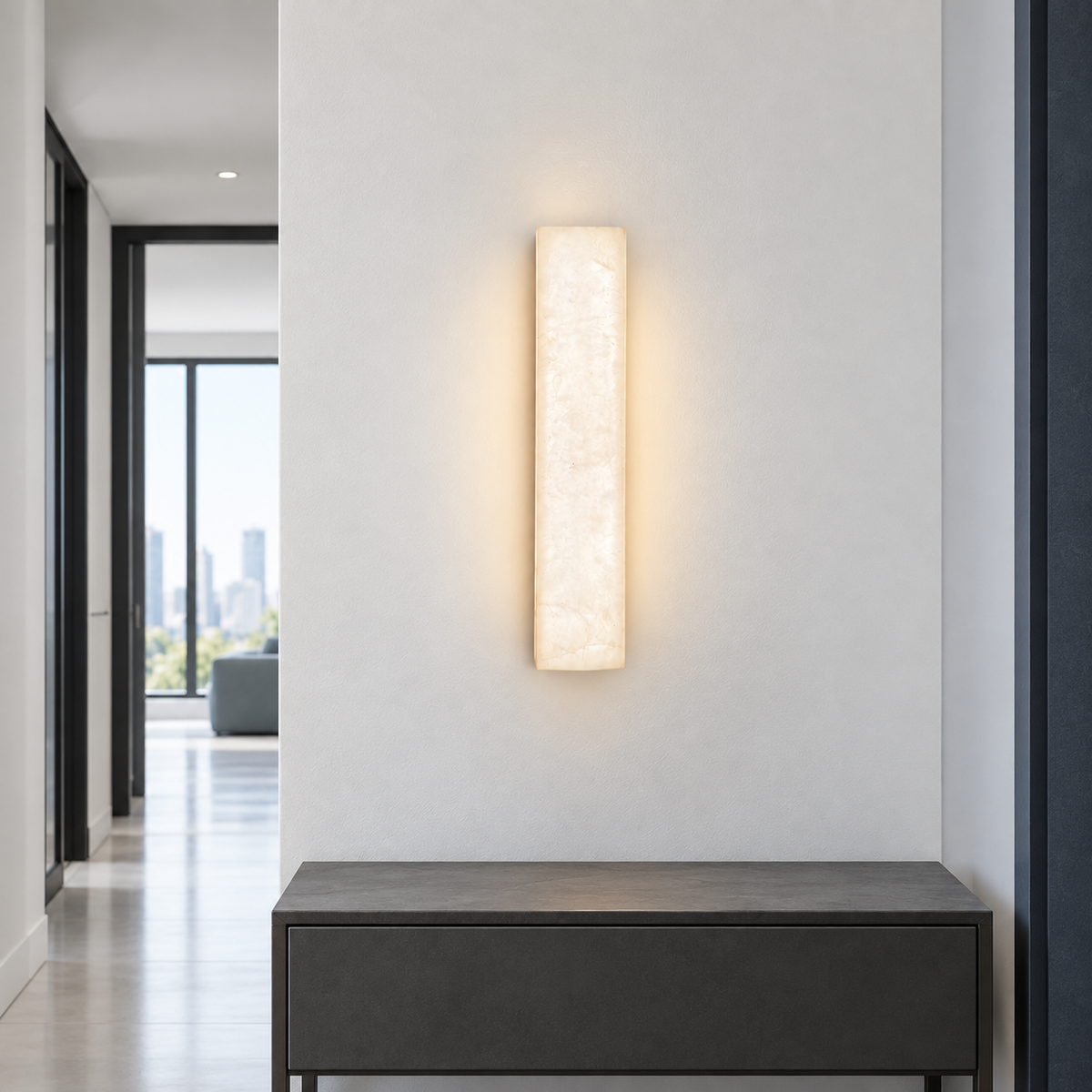 Настінний світильник золотий з мармуру H-40 cm Led 12W 4000K Gold Marble 260918-100008989