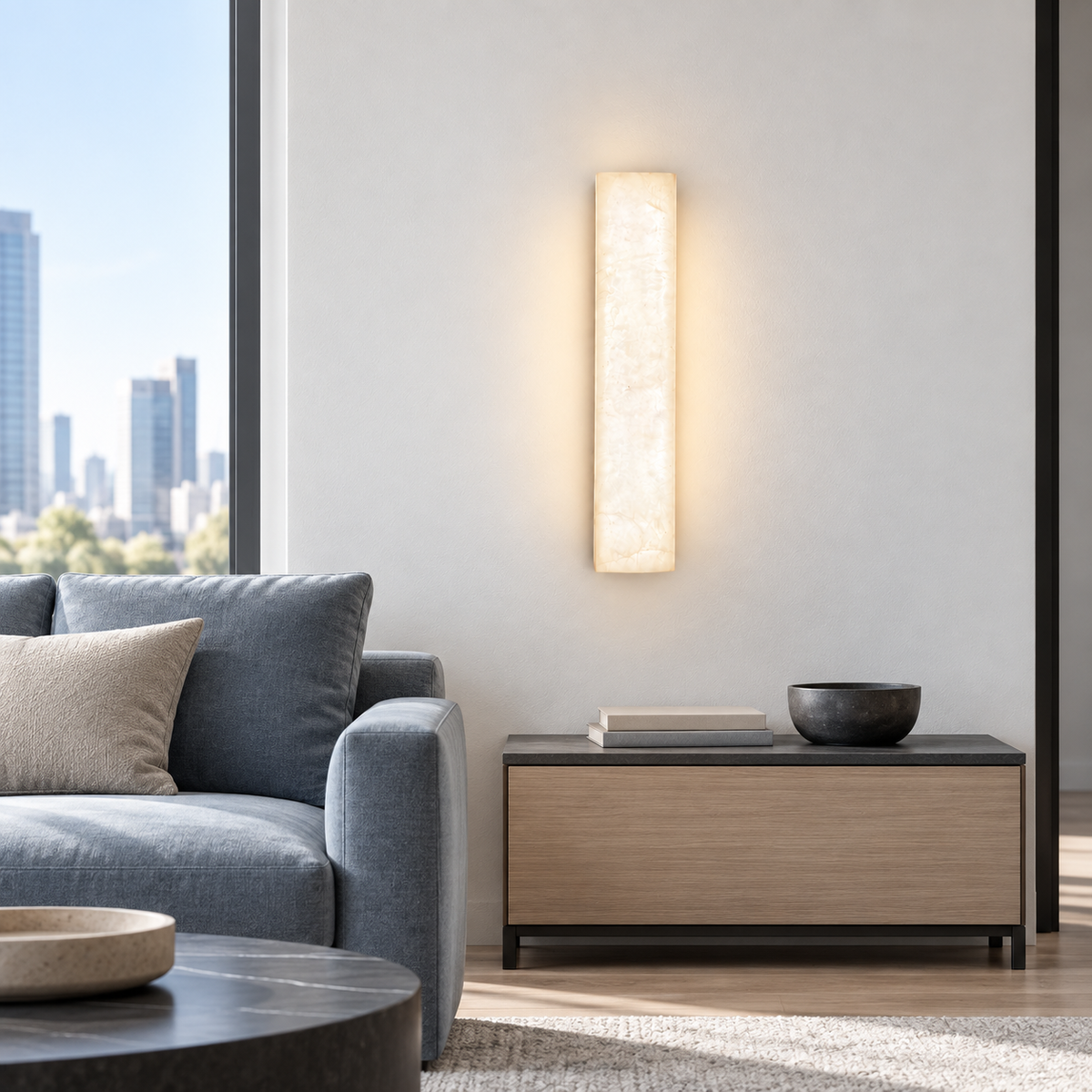 Настінний світильник золотий з мармуру H-40 cm Led 12W 4000K Gold Marble 260918-100008989