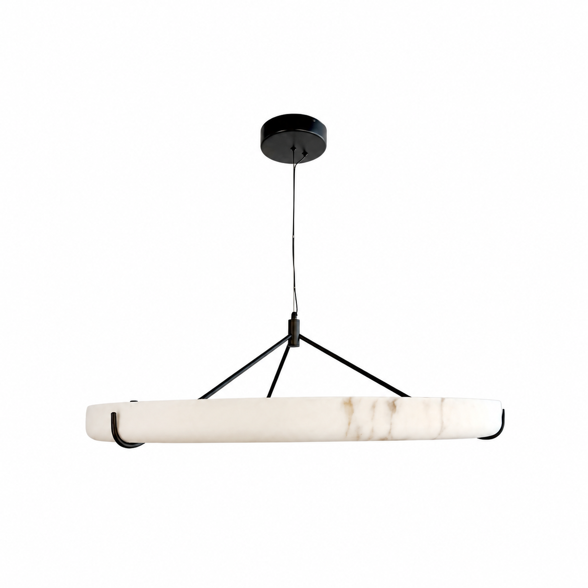 Підвісні люстри D-50 cm / D-80 cm / D-100 cm Led 3000K-6000K Black Imitation Marble 260918-100008991