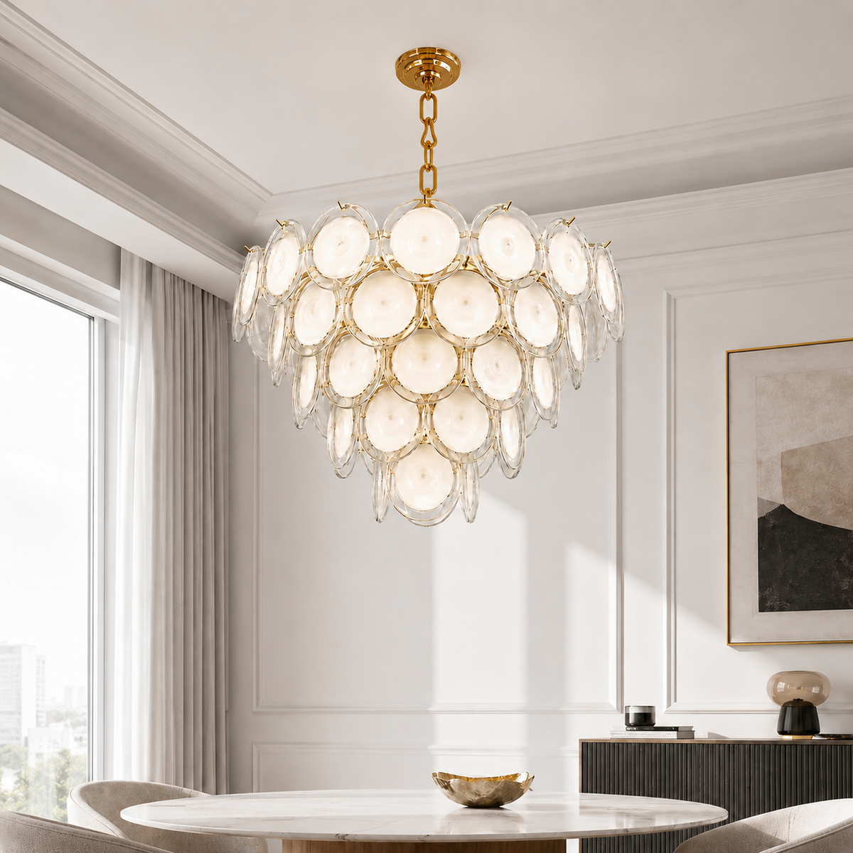 Підвісні люстри золоті D-50 cm / D-60 cm / D-80 cm E14 Gold Circle 260618-100008201