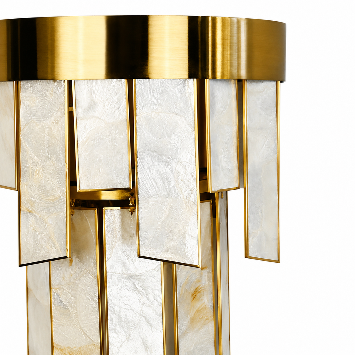 Настінний світильник з імітацією мармуру D-50 cm E14 Gold Imitation Marble 260618-100008203