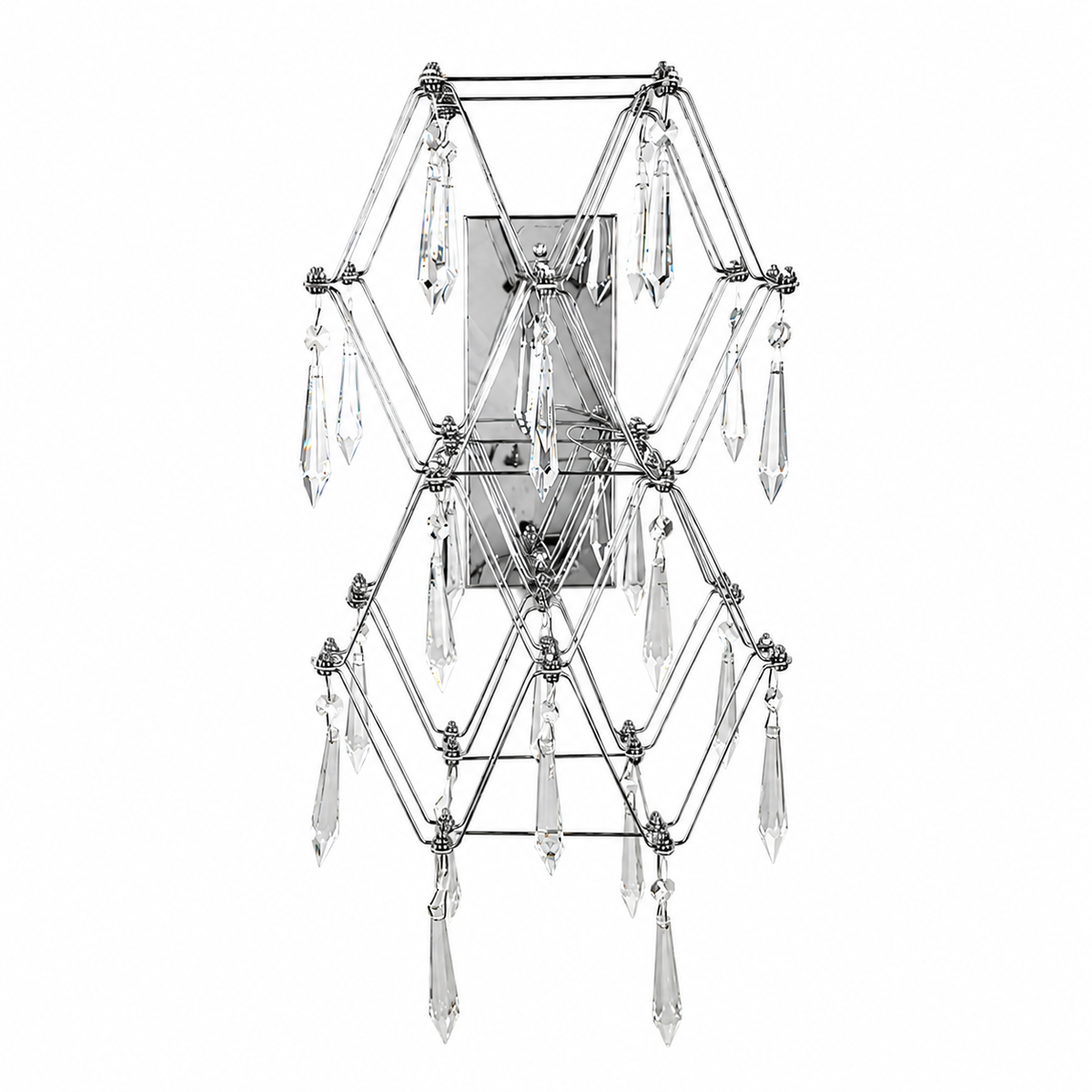 Настінний світильник срібний з пультом H-54 cm Led 3000K-6000K 14W Chrome Rain 260618-100008209