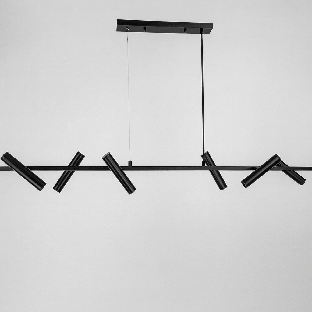 Підвісна люстра чорна з регулюючими спотами L-120 cm Led 18W Black Spot 250918-100006172