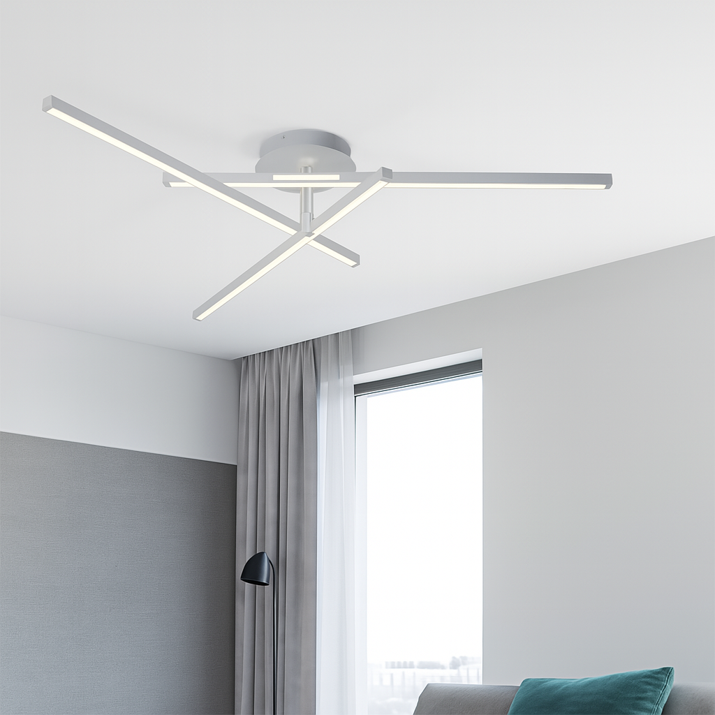 Люстра стельова геометрична біла Led 60W 4000K White Geometry 250660-100005356