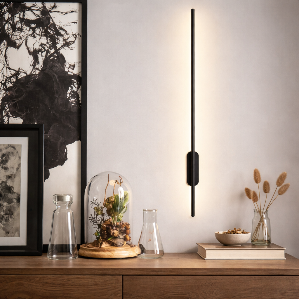 Настінні світильники чорні L-80 cm / L-100 cm Led 3 режими Black Pipe Line oval 260331-100007727