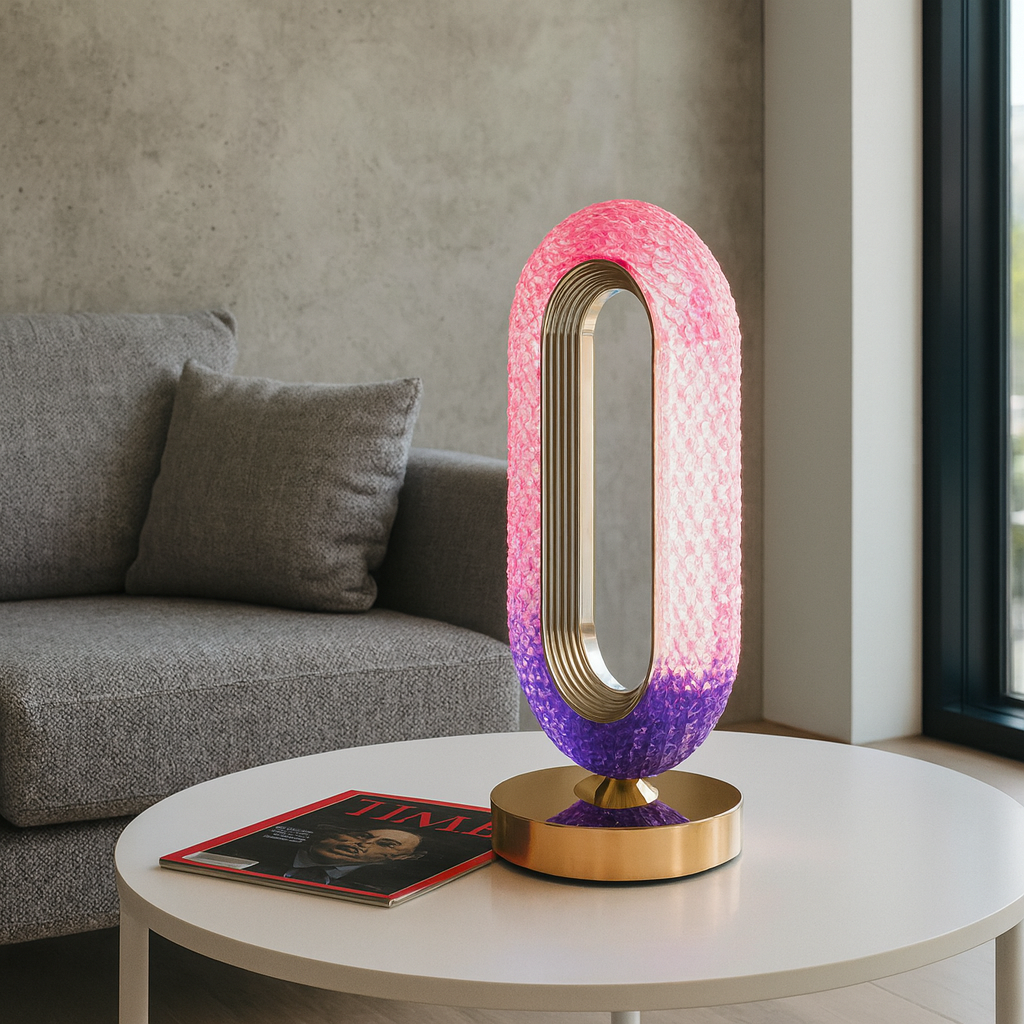 Настільна лампа з акумулятором H-26 cm Led 5W Gold + Multi Diamond Lumen Arc 251080-100006433
