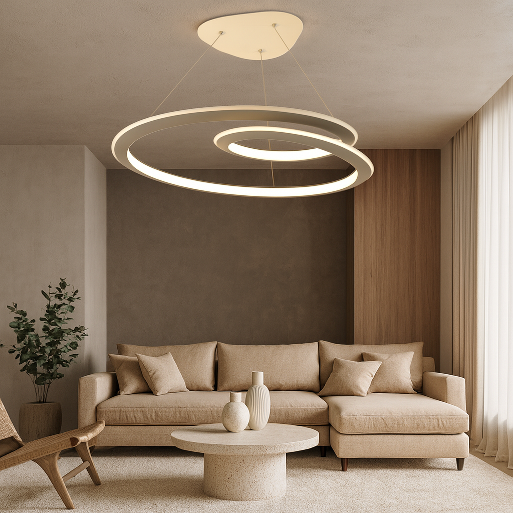 Підвісна люстра кручена біла Led 60W White Wave Knot 250762-100005660