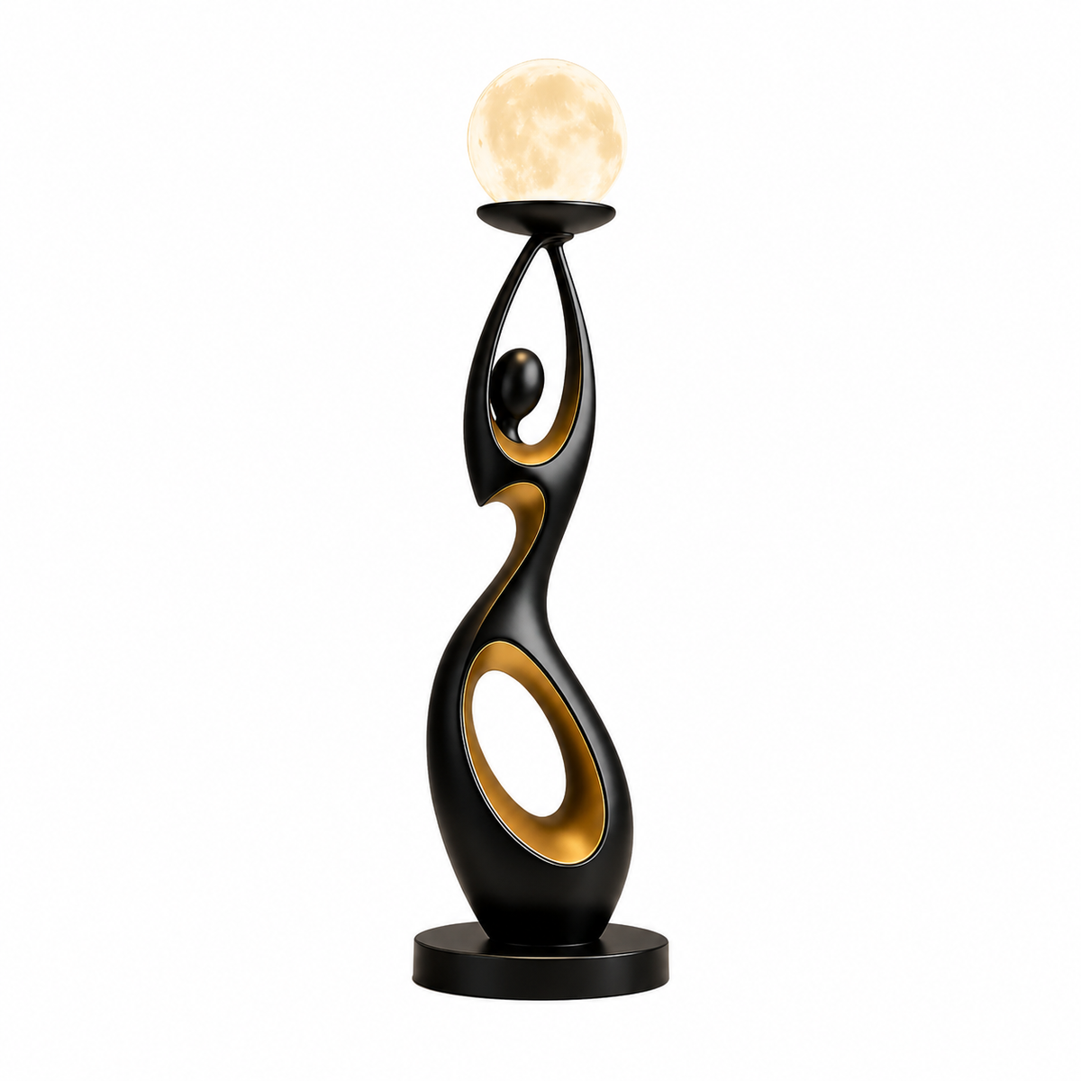 Торшер чорний з золотим H-83 cm Black+Gold Muse 260658-100008238