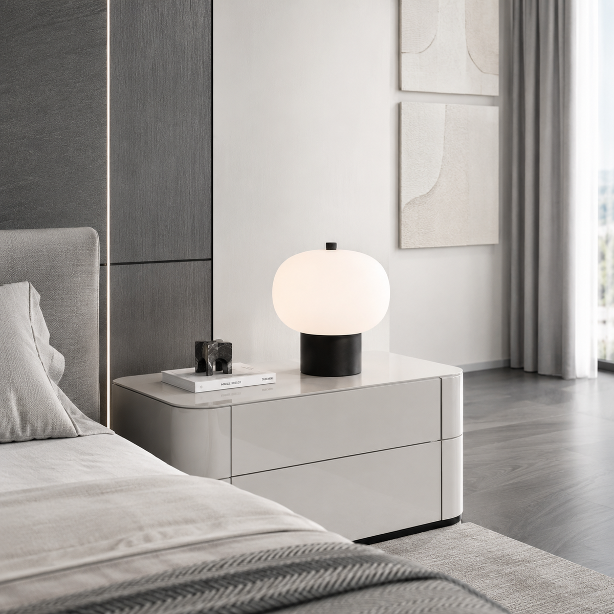 Настільна лампа H-25 cm D-24 cm Led White+Black Beacon 260758-100008320
