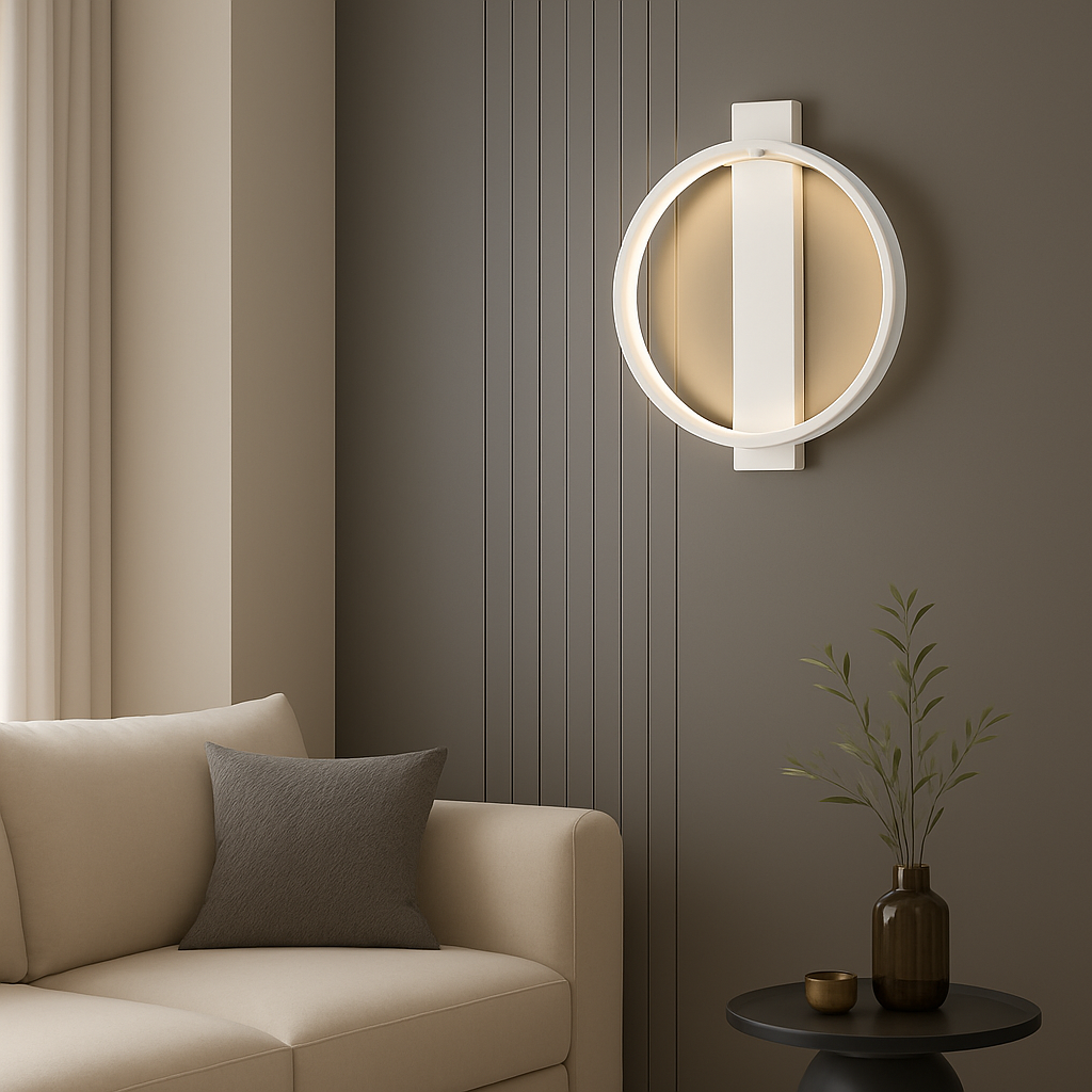 Настінний світильник круглий білий D-30 cm Led 20W White Wall Circle 250919-100006187