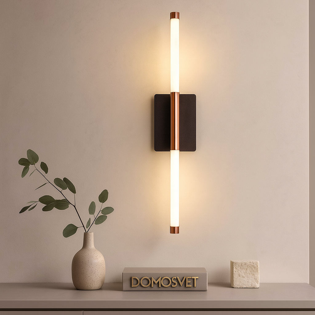 Настінний світильник H-60 cm Led Gold+Black Tube 250647-100005387
