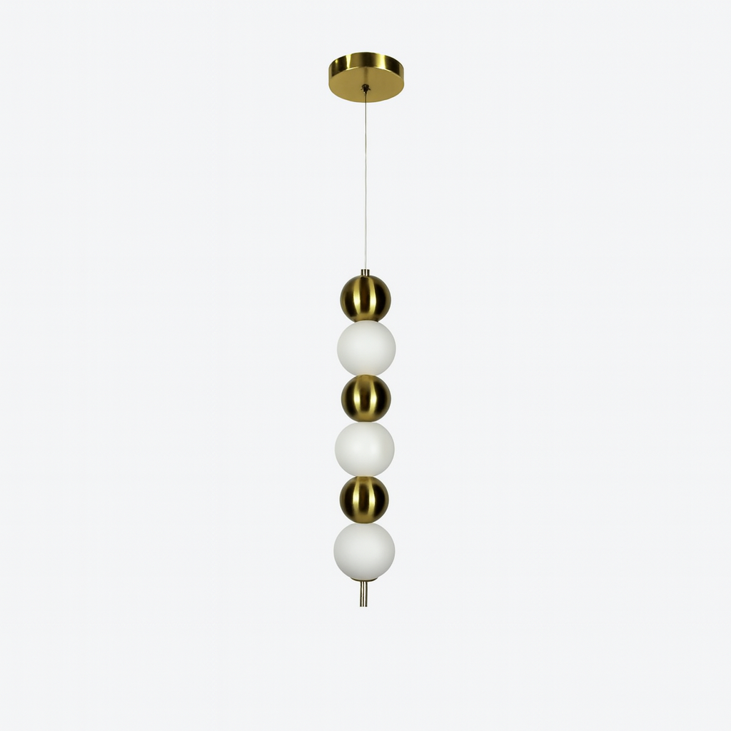 Підвісний світильник H-60 cm Led 10W 4000K White+Gold Pearls 251118-100006746