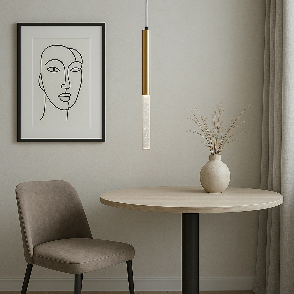 ПІдвісний світильник золотий латунь Led 3W 4000K Gold Bubble Tube 250934-100002044