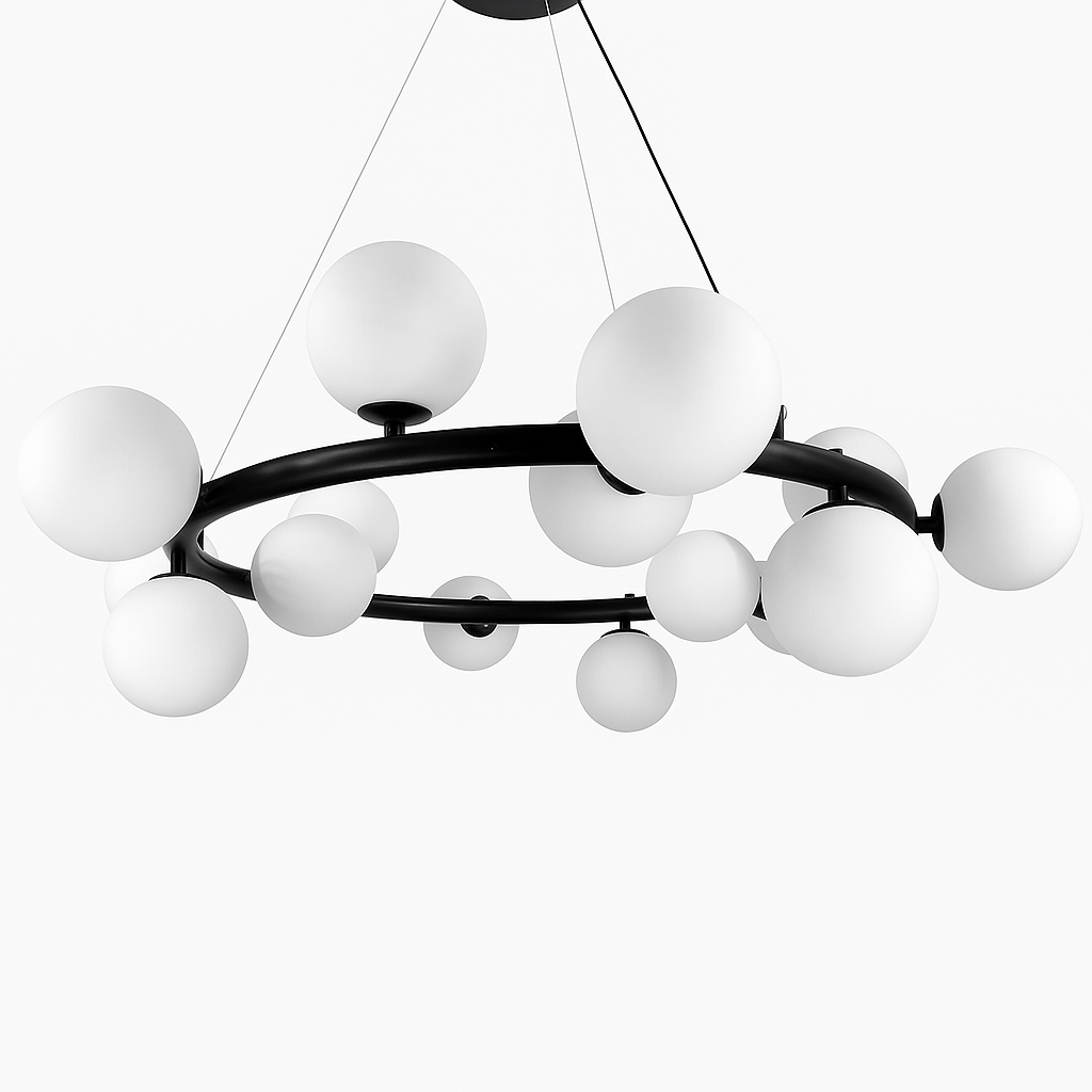Підвісні люстри D-85 cm G9 Black+White Bollo 260118-100007042