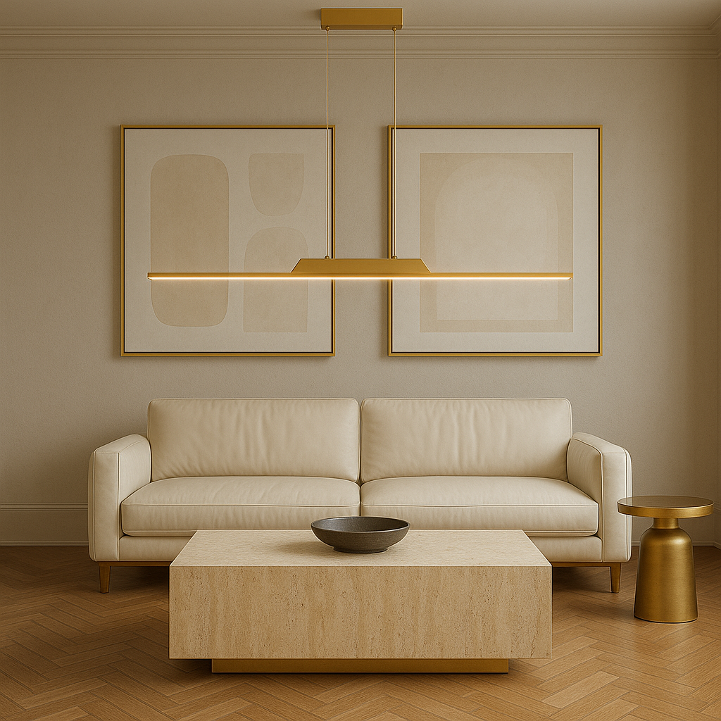 Підвісна люстра золота L-80/100/120/150 cm Led 4000K Gold Line 251080-100006224