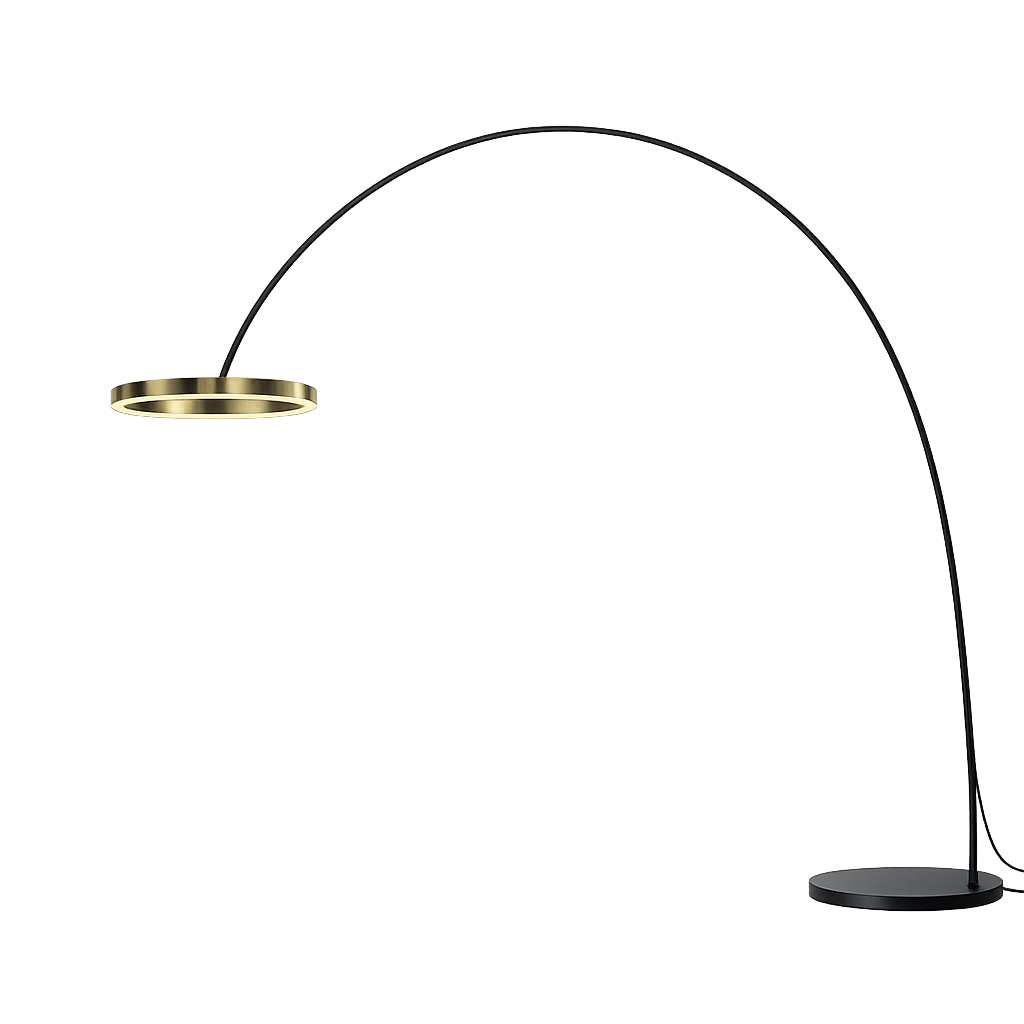 Торшери чорні D-40 cm / D-60 cm Led Black+Gold Jenifer 260758-100008334
