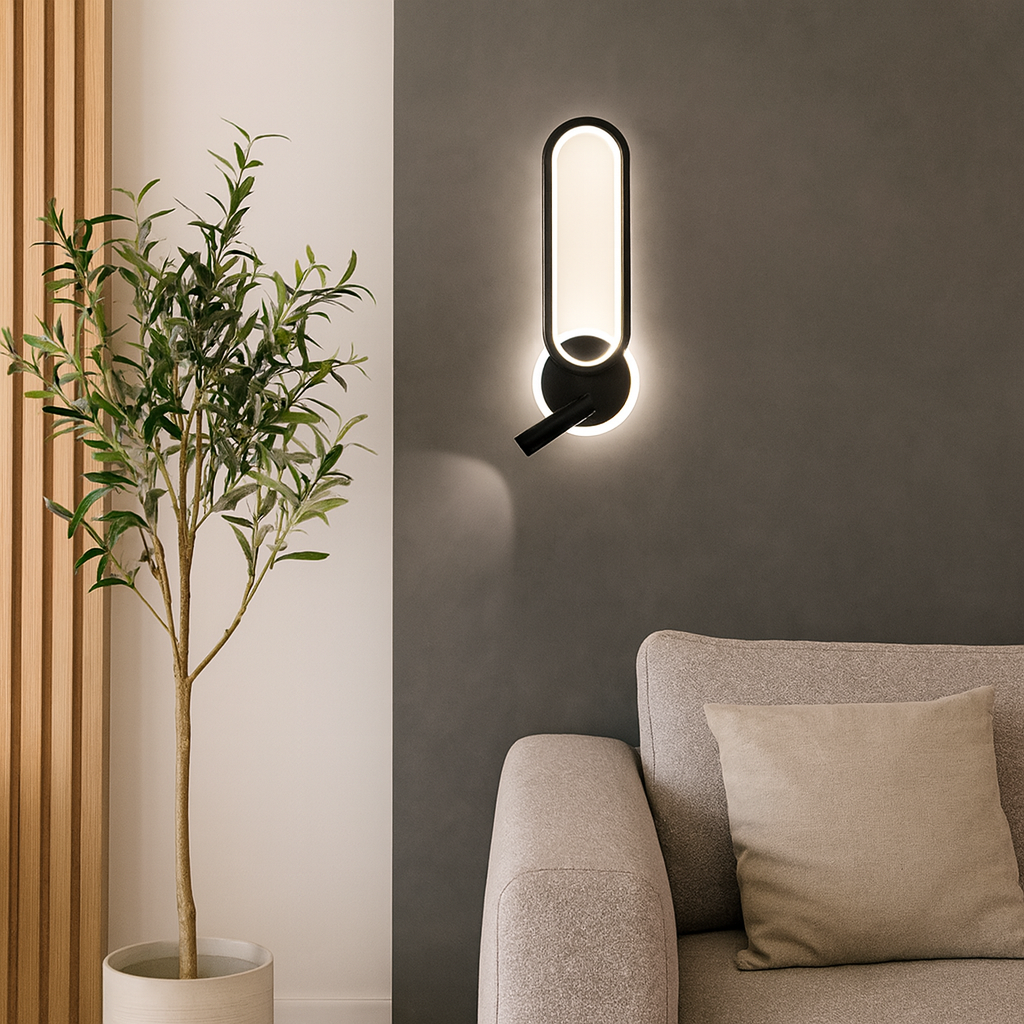 Настінний світильник чорний Led 16W 4000K Black Clip 250918-100002073