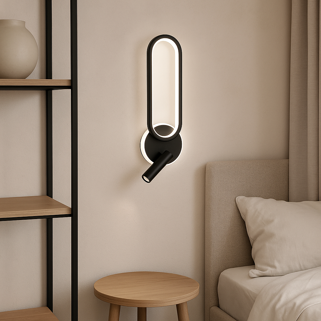 Настінний світильник чорний Led 16W 4000K Black Clip 250918-100002073