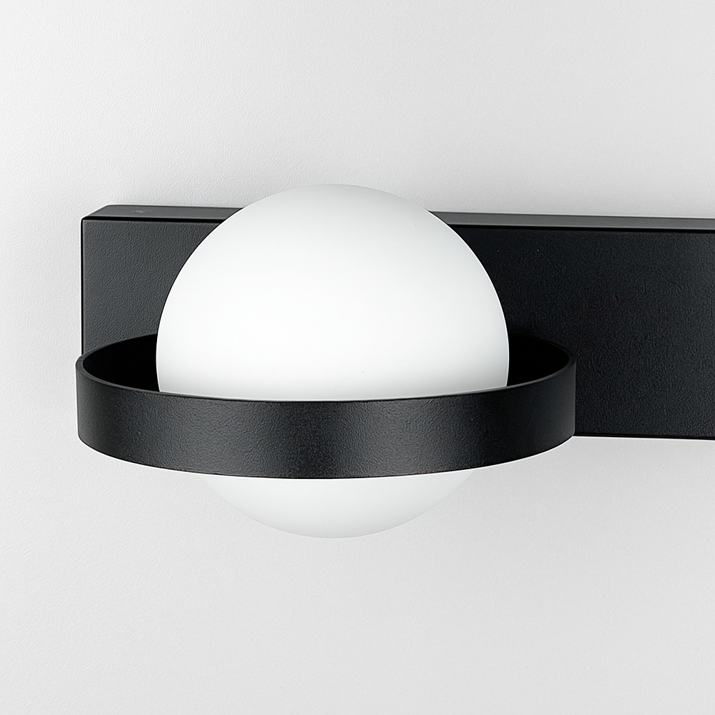 Настінний світильник чорний зі спотом L-40 cm G9+Led Black Merry me 251118-100006491