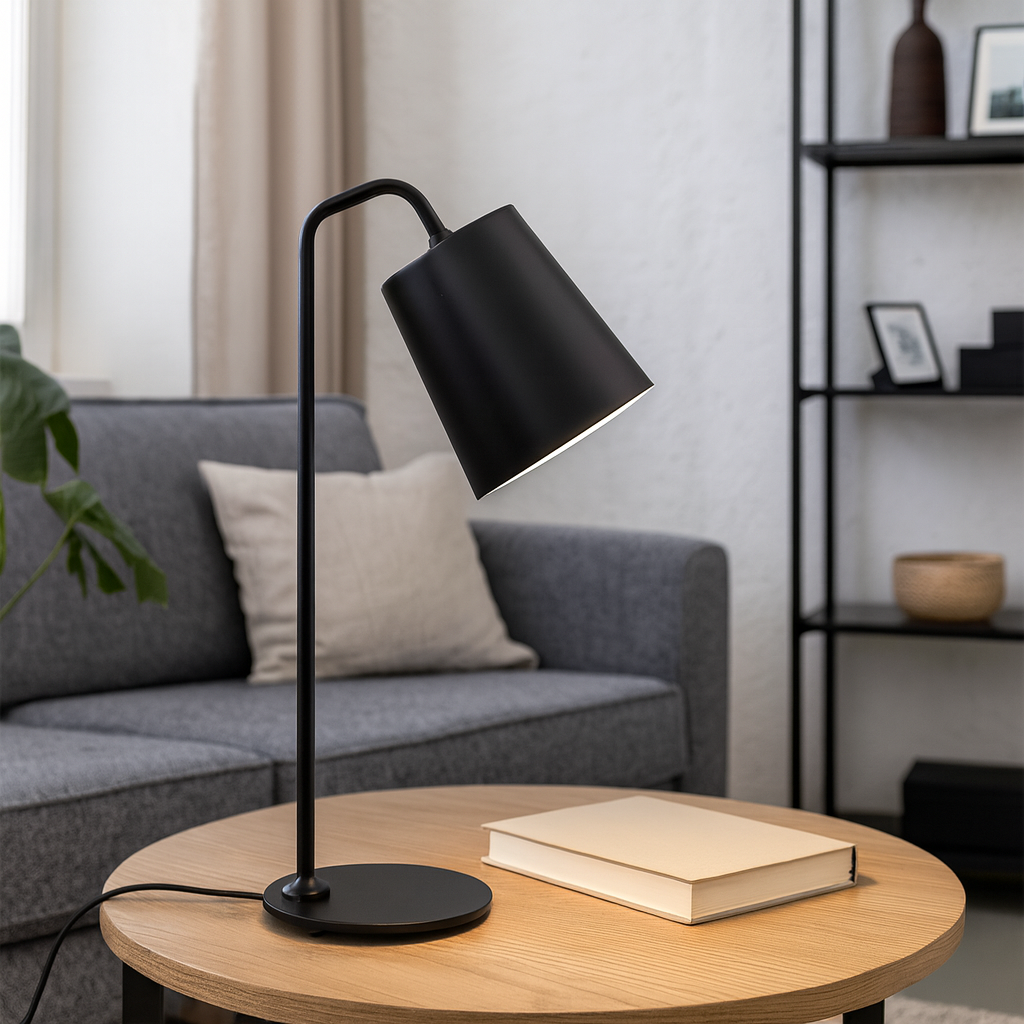 Настільна лампа чорна H-51 cm E27 Black Lamo 250964-100002082