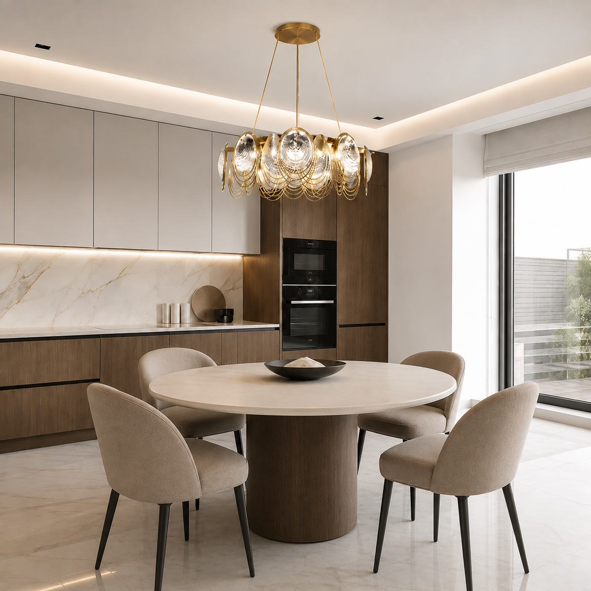 Підвісна люстра золота D-80 cm G9 Gold Shell 260817-100008514