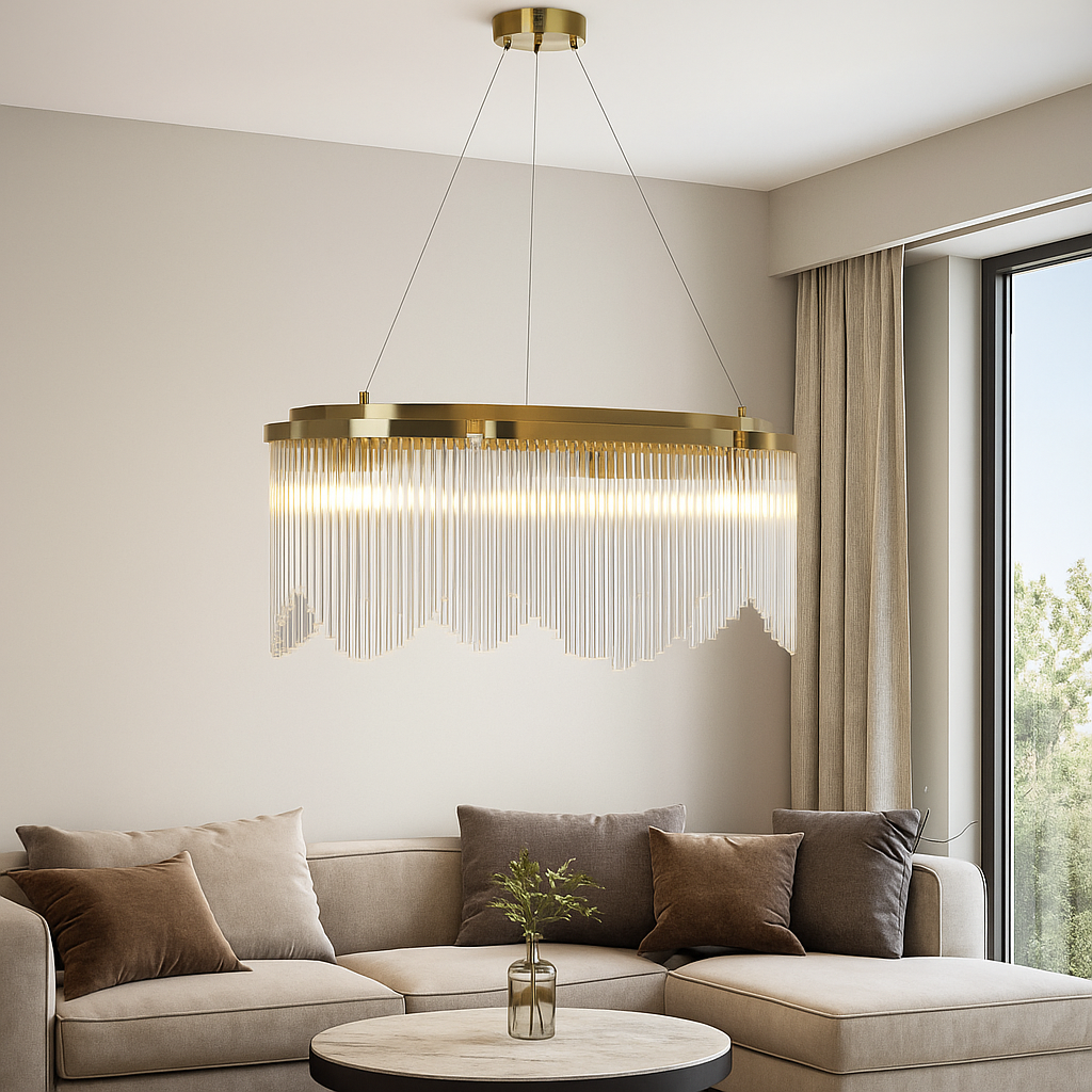 Підвісна люстра золота D-80 cm E14*6 Gold Luxury 251188-100006515
