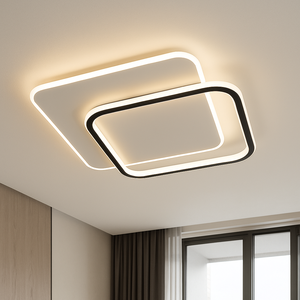 Стельовий світильник L-53.6 cm Led 65W White+Black Double geometry 251175-100006525