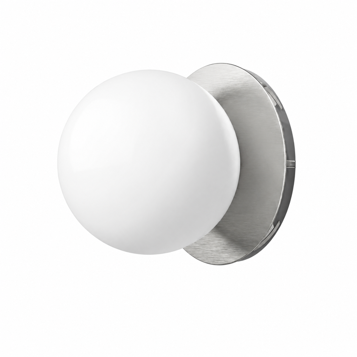 Настінне бра срібне з білим плафоном H-12 cm W-12 cm Bubble B1 Chrome+White 260772-100008348