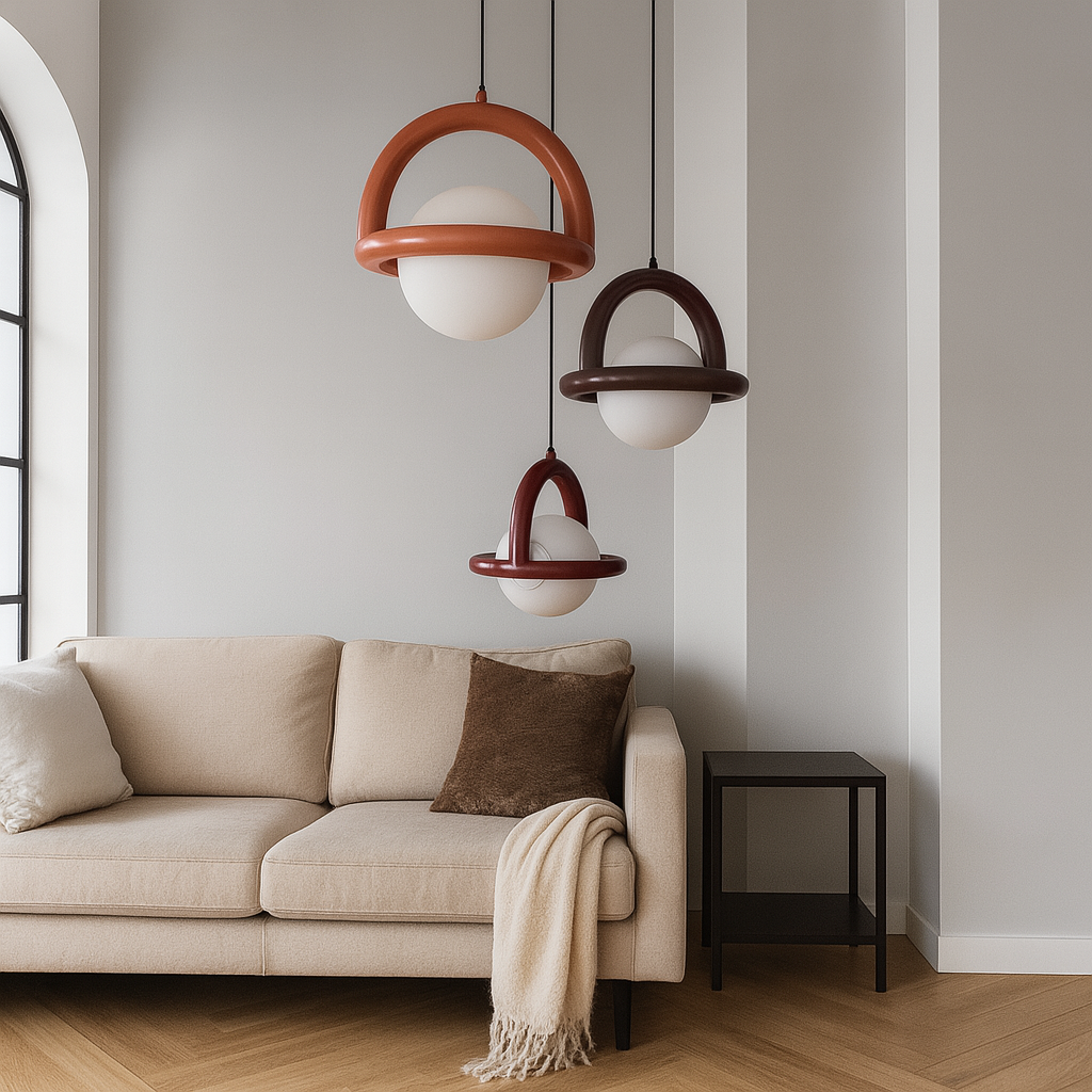 Підвісні світильники Akso D200 Led 12W 4000K Burgundy / Brown / Orange 241121-100003958