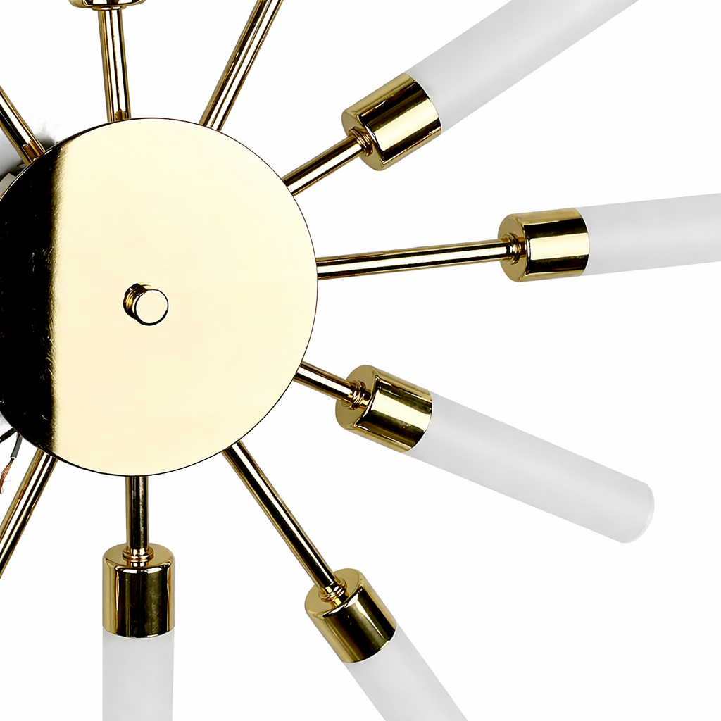 Стельова люстра золота з промінцями D-69 cm G9x12 Gold+White Sun 260118-100007044