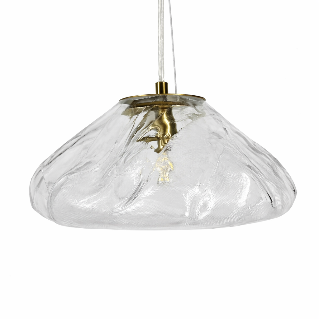 Підвісні світильники скляні D-20/ 25/ 30 cm G9 Clear+Gold Dumpling 260118-100007047