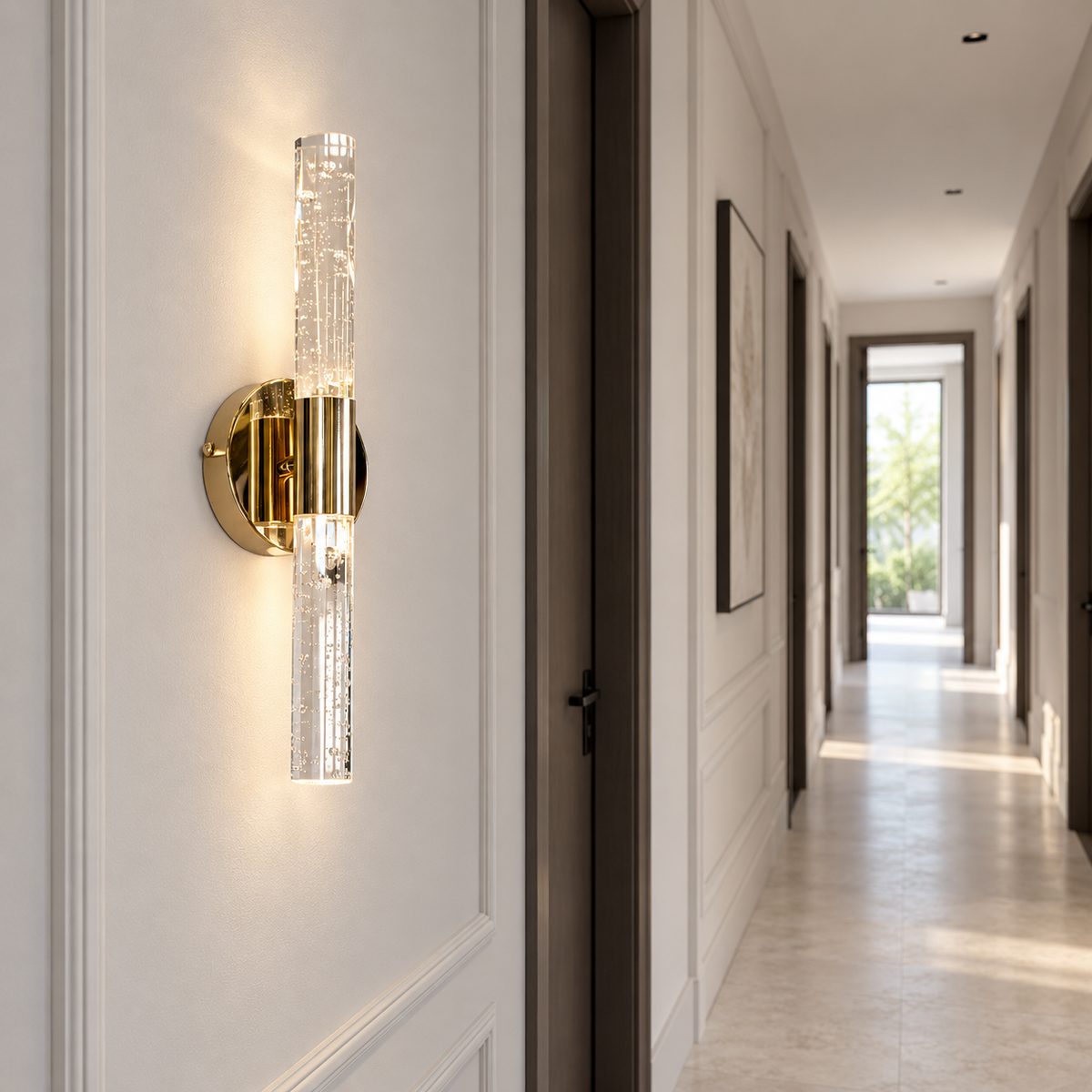 Настінне бра золоте H-34 cm Led 6W 4000K F Gold Bubble Tube 250935-100002040