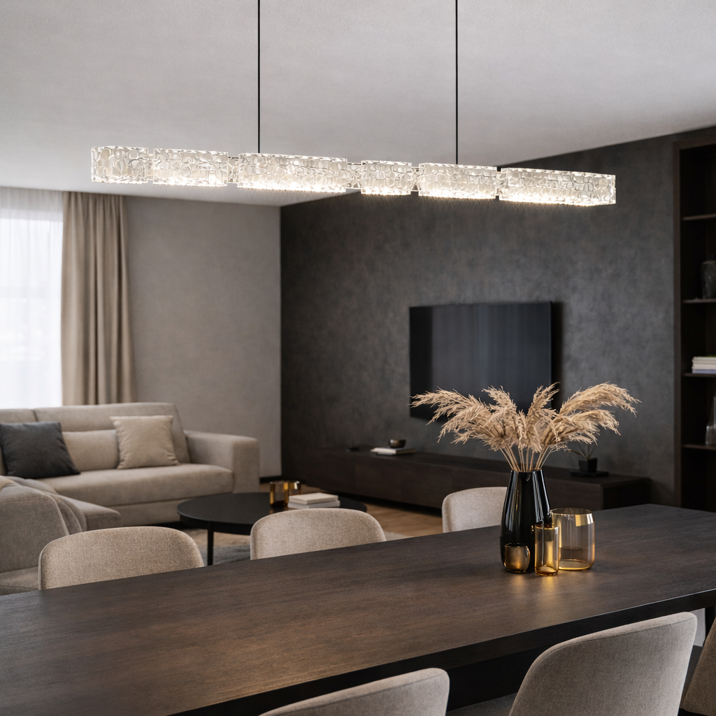 Підвісні люстри крижані L-60 cm / D-80 cm Led 3000K-6000K Clear+Black Ice 260118-100007058