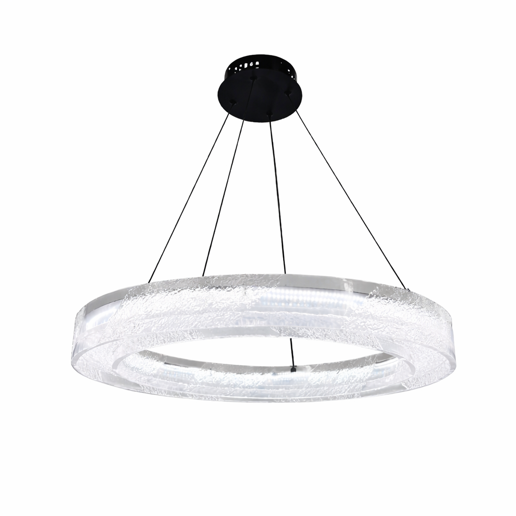 Підвісні люстри D-60 cm / D-80 cm Led 3000K-6000K Clear+Black Ice 260118-100007059