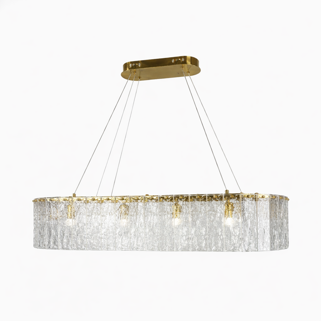 Підвісні люстри видовжені L-90 cm / L-120 cm E14 Clear+Gold Ice 260118-100007063