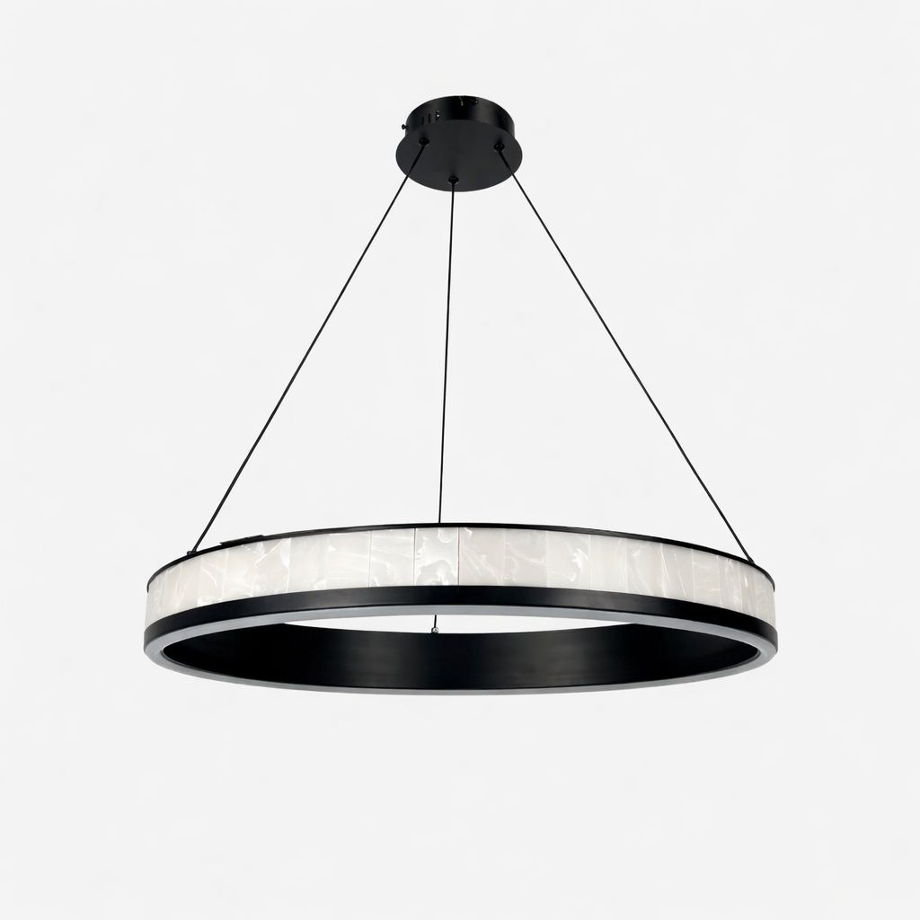 Підвісні люстри чорні D-60 cm / D-80 cm Led 3000K-6000K Black Nacre 260418-100007765