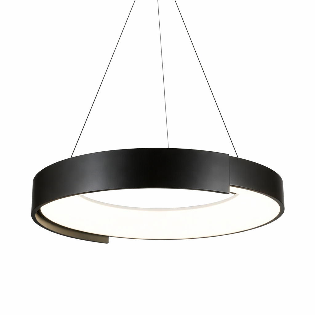 Підвісна люстра чорна D-50 cm Led Black Round 260422-100007796