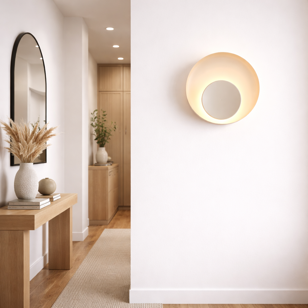 Настінний світильник білий D-21 cm Led 7W 3000K Beige Circle 260309-100007706